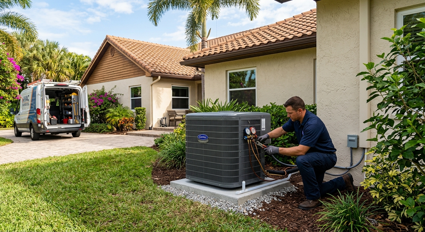 New AC installation at a residential home in Titusville Florida